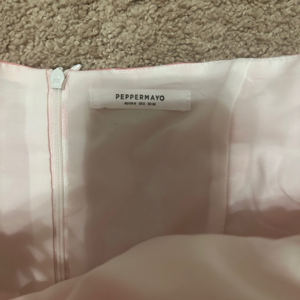 Peppermayo Pink and White Strapless Mini Dress - Picture 4 of 4